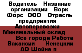 Водитель › Название организации ­ Ворк Форс, ООО › Отрасль предприятия ­ Автоперевозки › Минимальный оклад ­ 42 000 - Все города Работа » Вакансии   . Ненецкий АО,Шойна п.